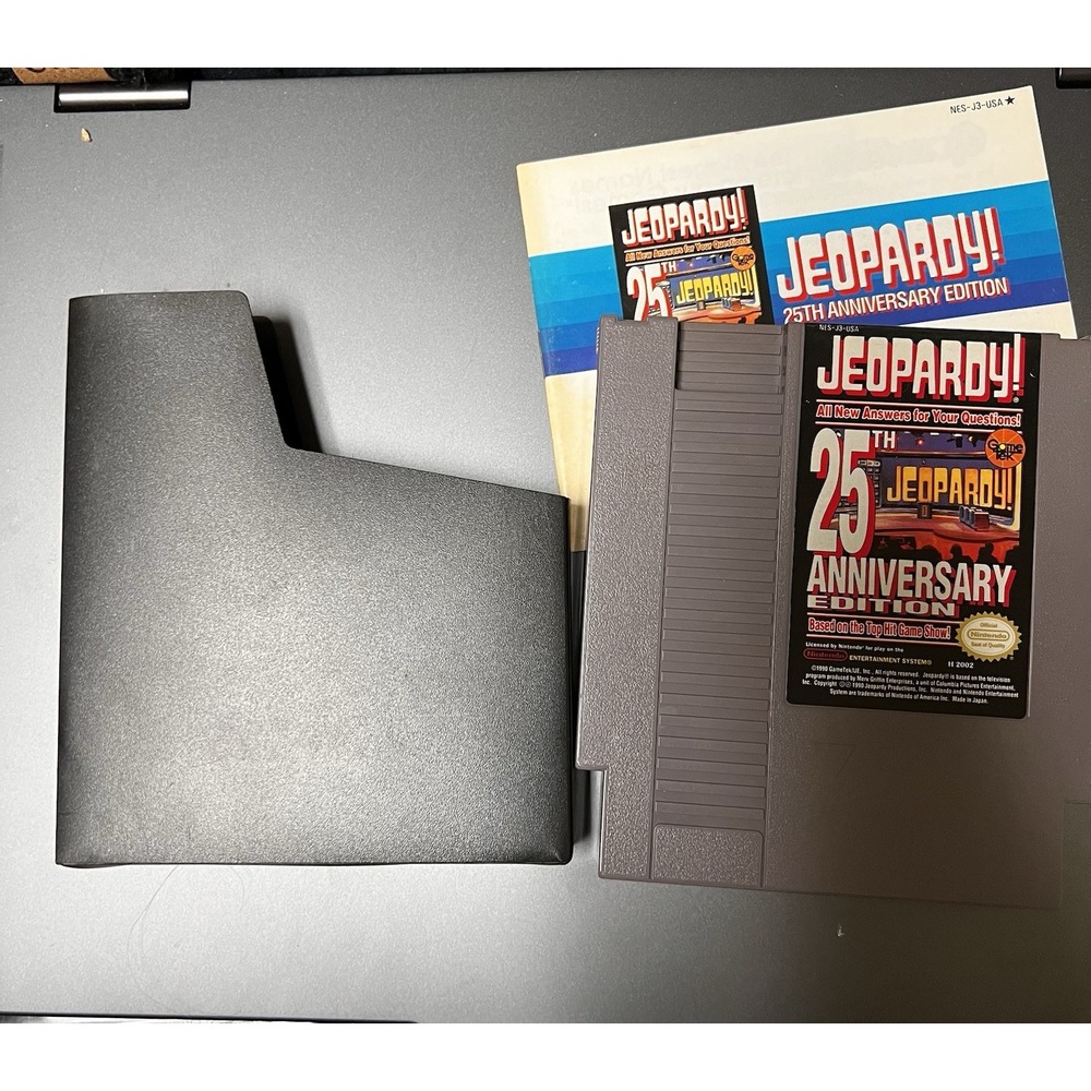 Jeopardy 25th Anniversary Edition Nintendo NES Game with Manual and Sleeve